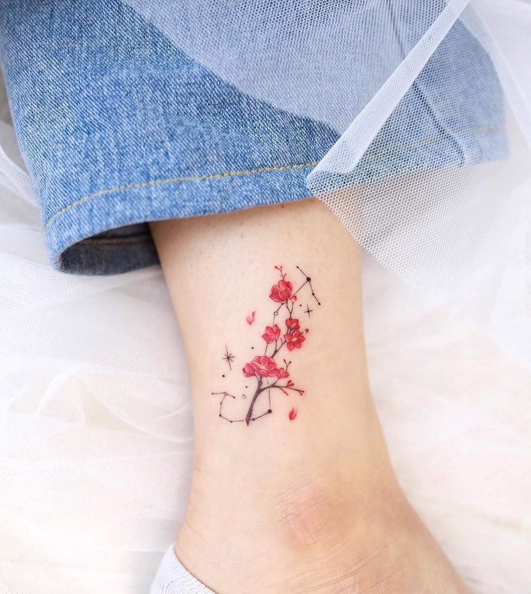 Elegant Scorpio Flower Tattoo Inspiration Tattoo Design
