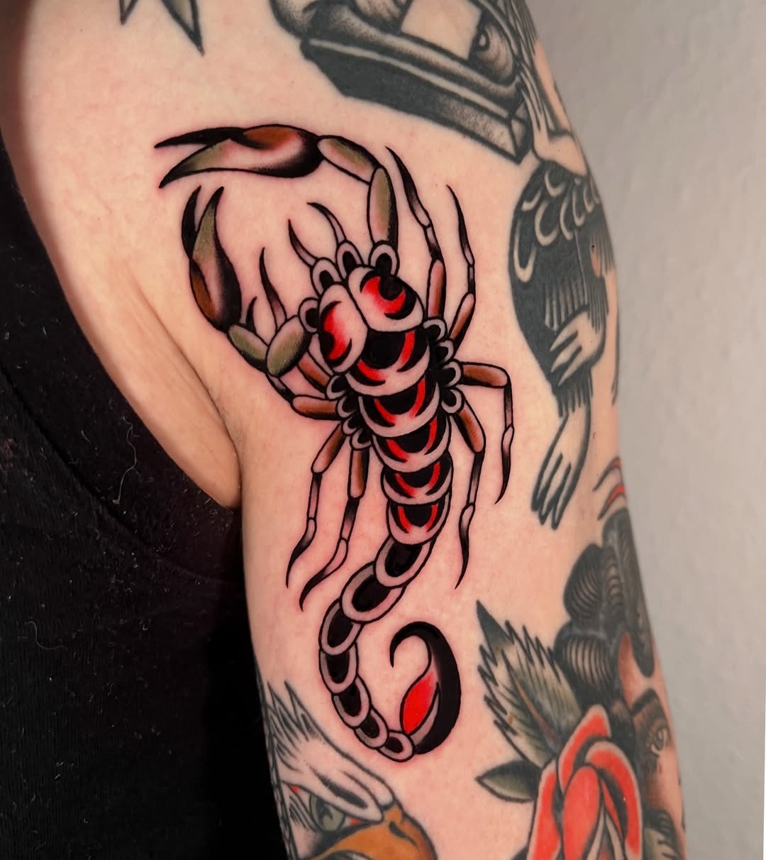 Vibrant Scorpio Tattoo Showcasing Bold Design Tattoo Design