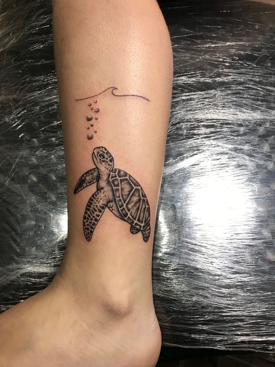 Beach Ankle Sea Turtle Tattoo Tattoo Design