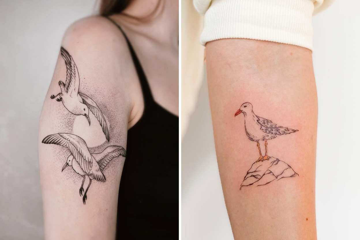 28+ Seagull Tattoo Ideas With Clean Modern Artistry Featured Lookbook Collage