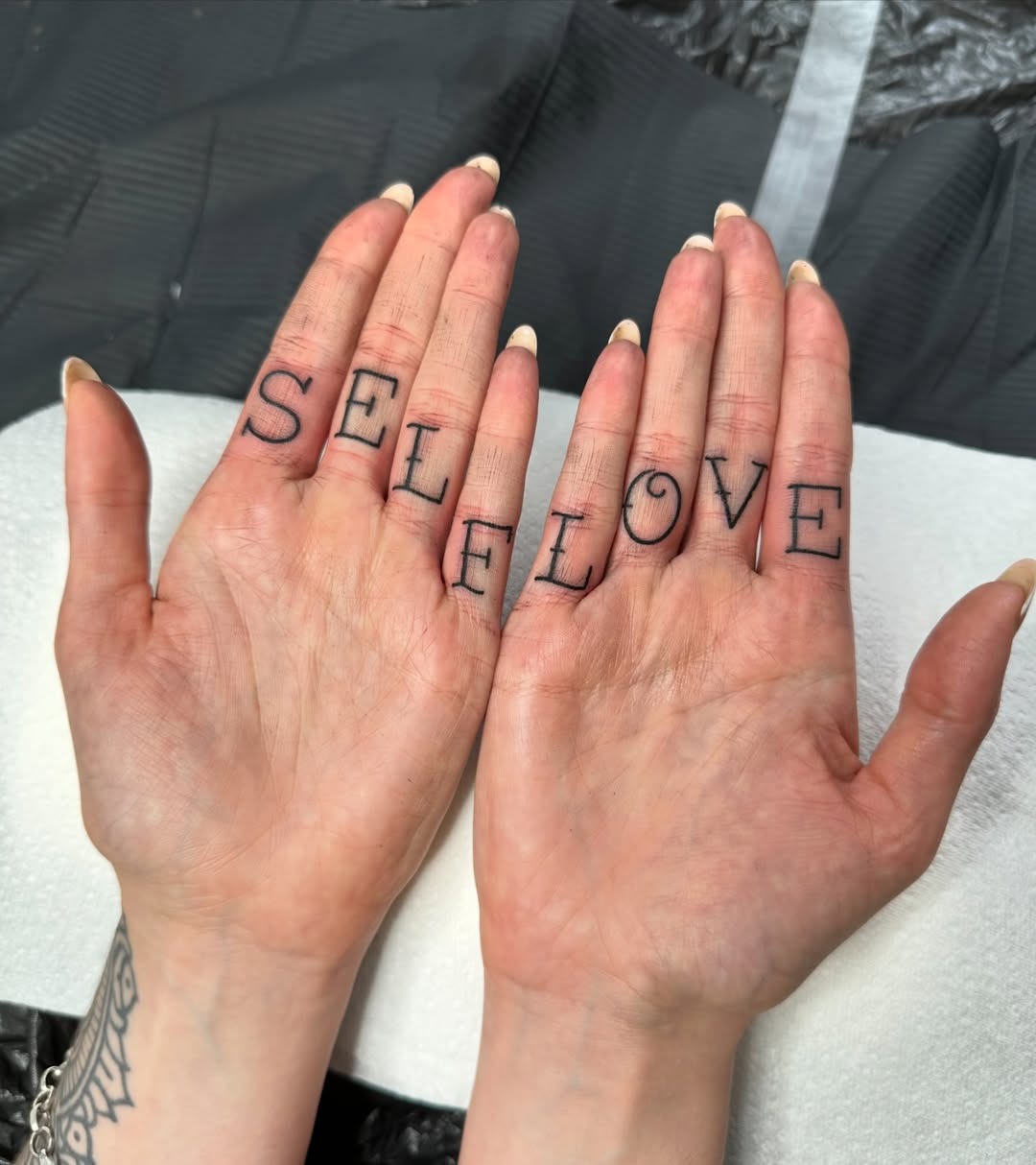 Self Love Tattoo on Hands for Empowerment Tattoo Design