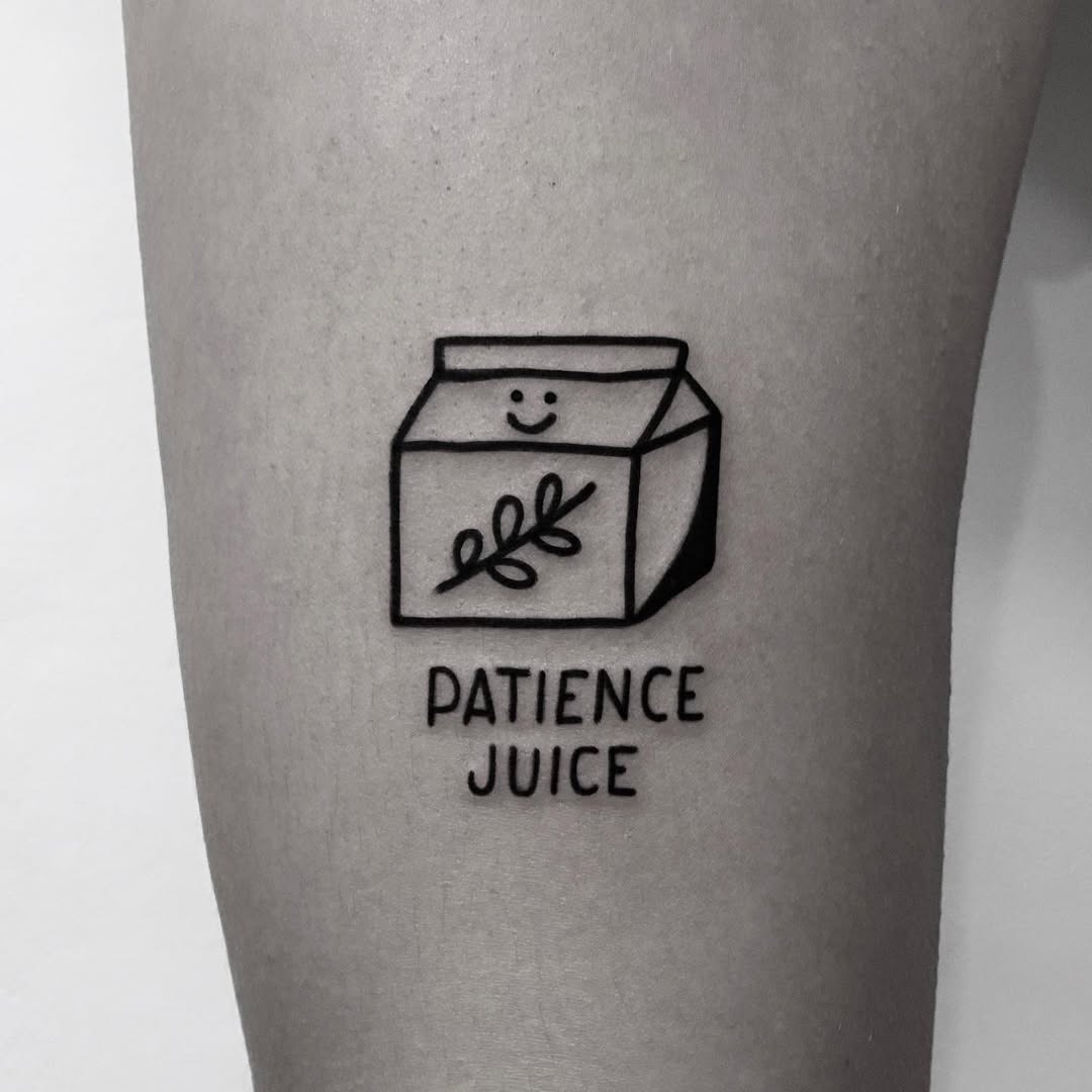 Unique tattoo promoting self-patience and love. Tattoo Design