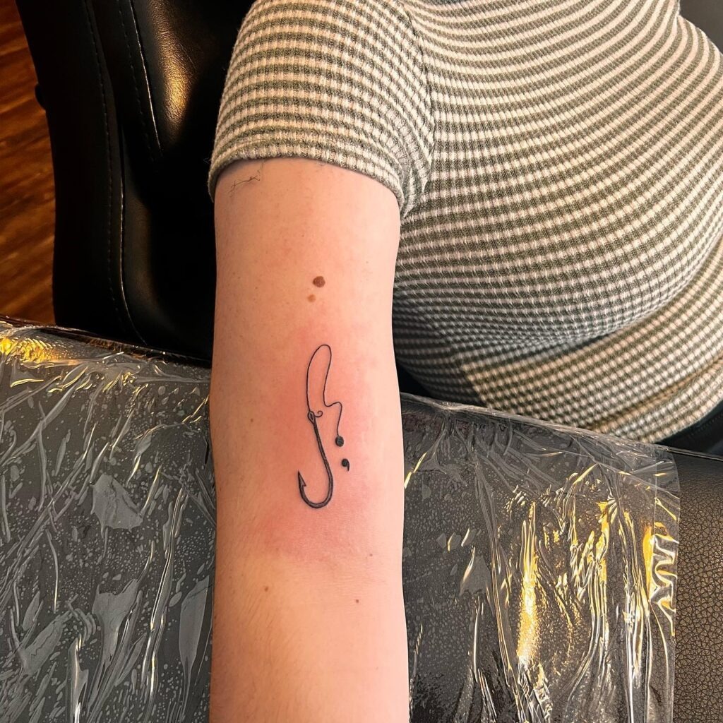 Arrow Semi-Colon Tattoo Tattoo Design