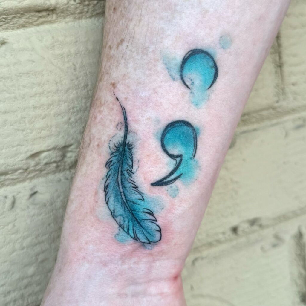 Cross Semi-Colon Tattoo Tattoo Design