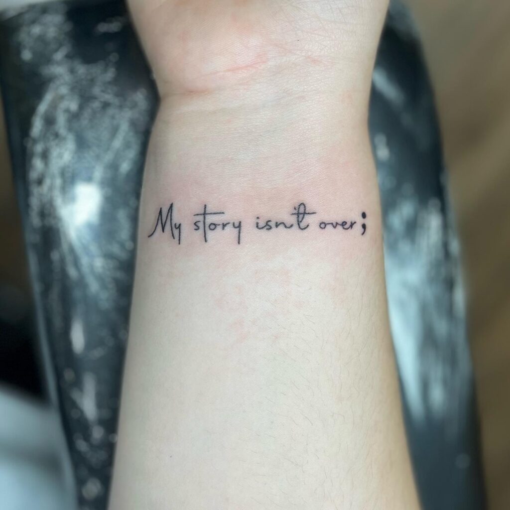 “It’s Okay to Not Be Okay” Semi-Colon Tattoo Tattoo Design