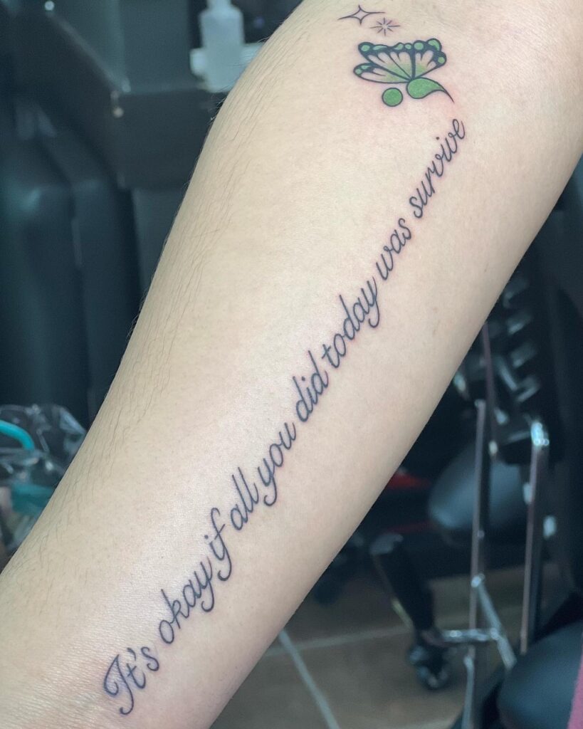 Quote Tattoos with Semi Colon Tattoo Design