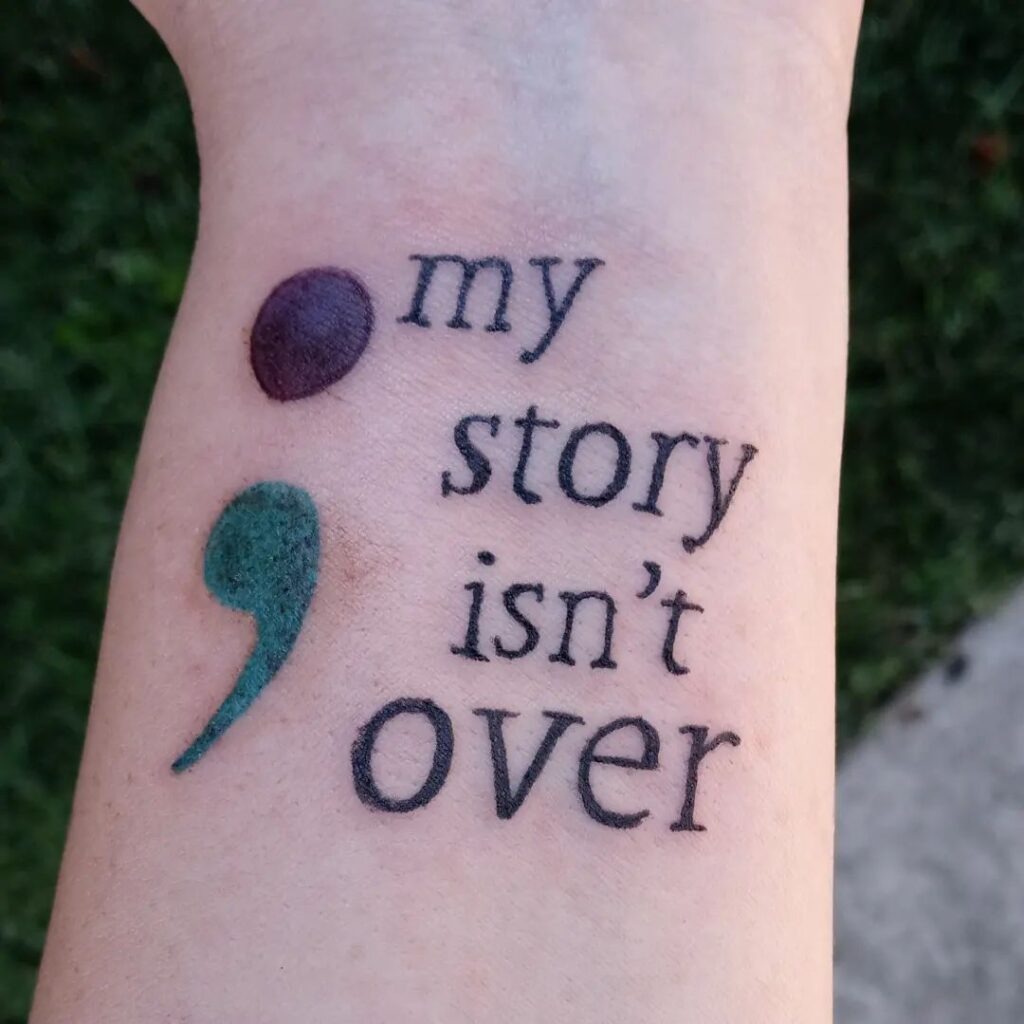 “This Too Shall Pass” Semi-Colon Tattoo Tattoo Design
