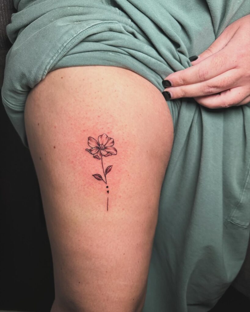 Tiny Semicolon Butterfly Collarbone Tattoo Tattoo Design
