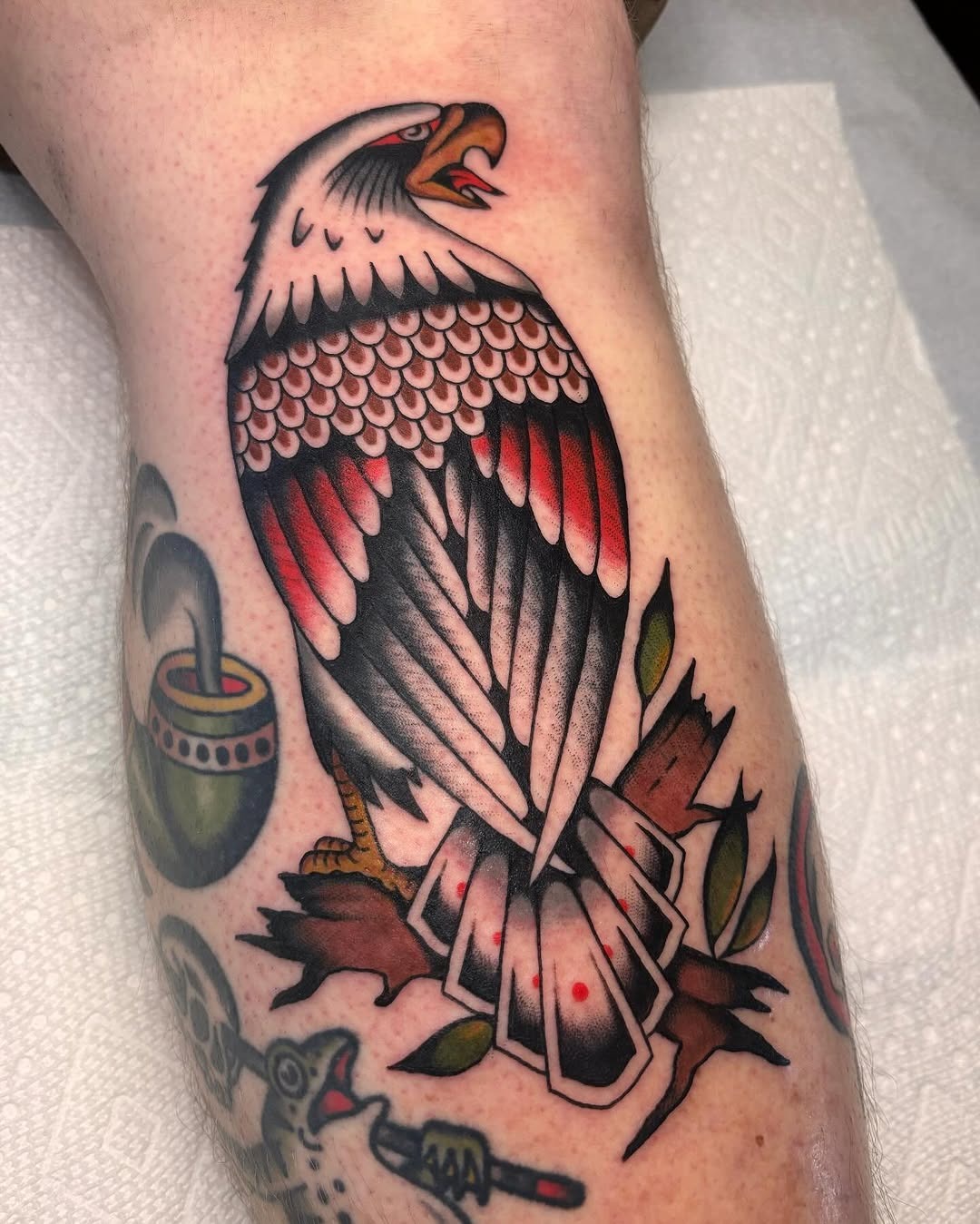 Bold eagle tattoo showcasing vibrant artistry Tattoo Design