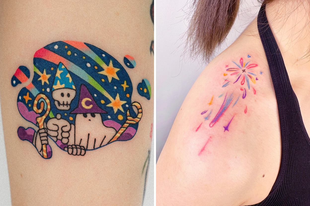 36+ Shooting Star Tattoo Ideas & Inspiration Featured Lookbook Collage