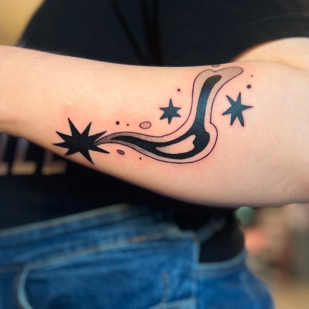 Stylish and Modern Shooting Star Tattoo Design Tattoo Design