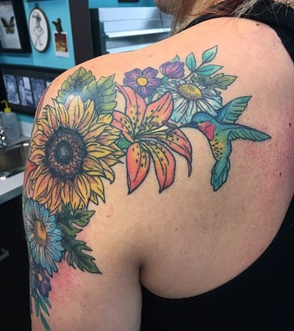 For those looking for something and full of life, this floral for women tattoo idea is perfect.