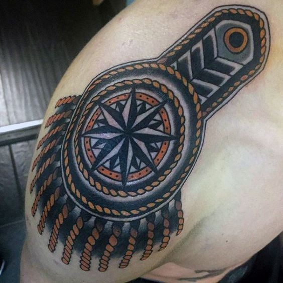 Roped Star Western Design Shoulder Tattoo Ideas Shoulder Tattoo Design