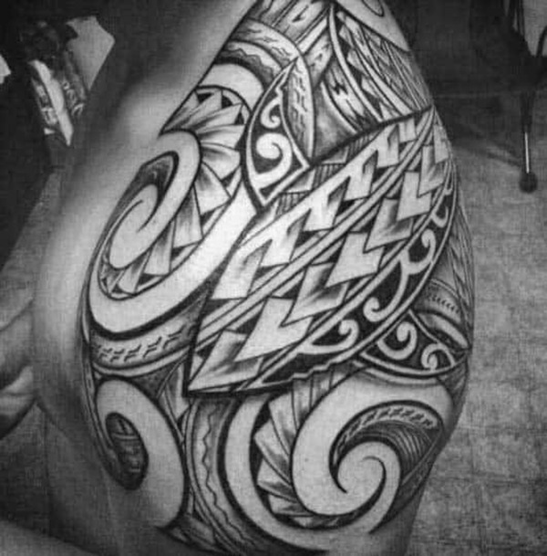 Simple Aztec Line Design Tribal Tattoos Shoulder Tattoo Design