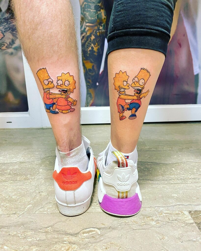 Bart and Lisa Sibling Matching Tattoos Tattoo Design