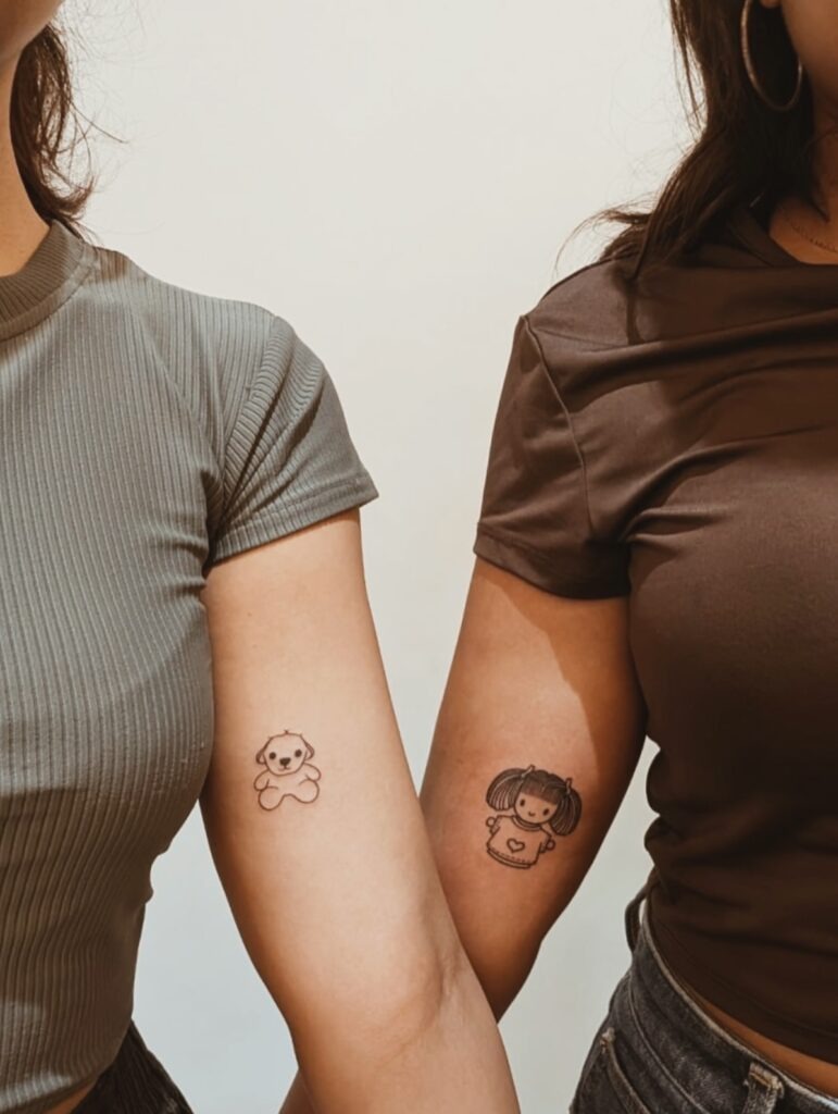 Childhood Toy Matching Sibling Tattoos Tattoo Design