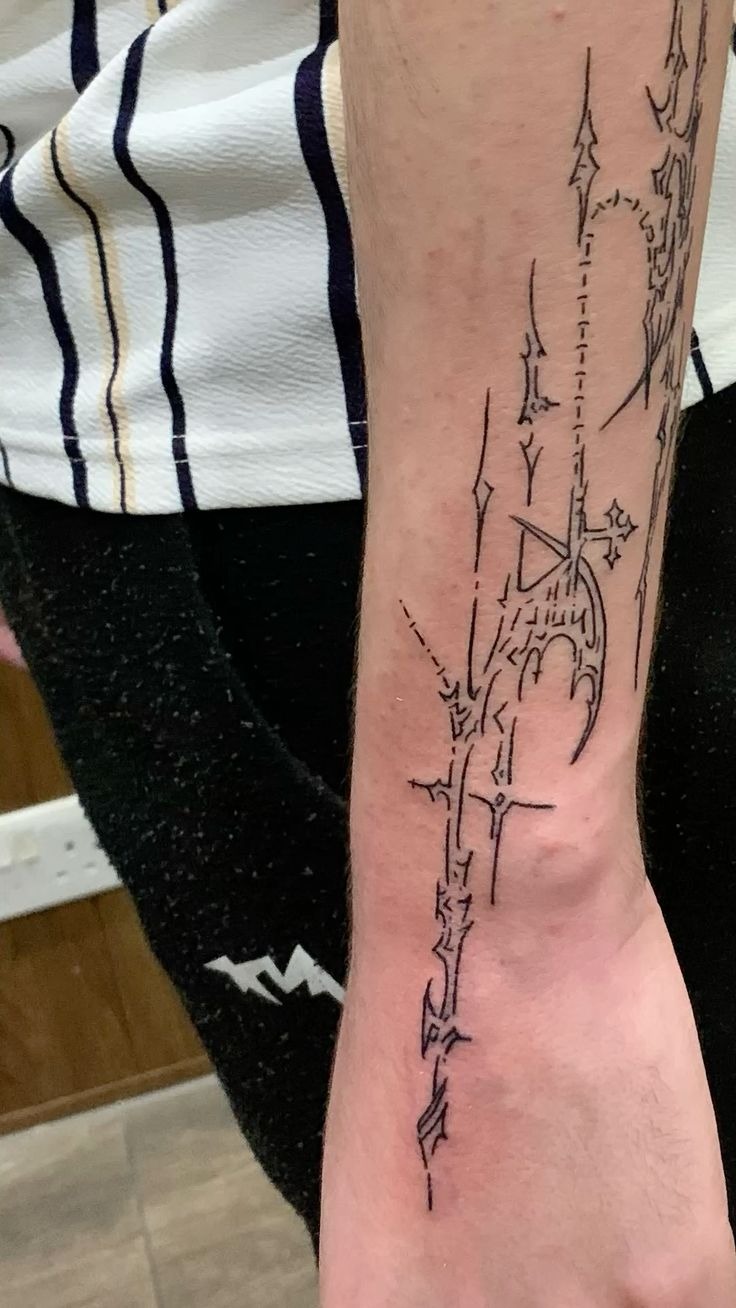 Crimson Cathedral Sigil Tattoo Design