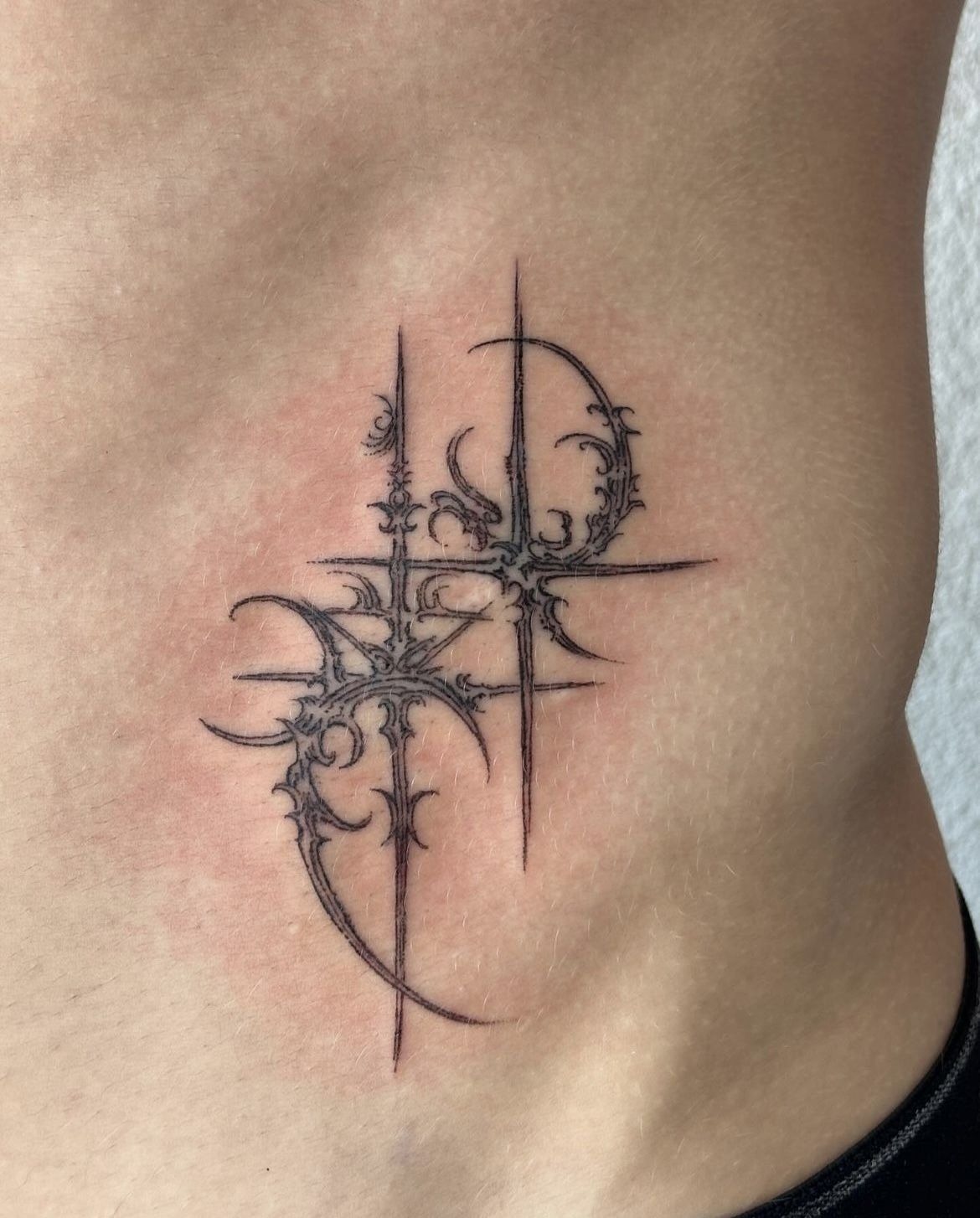 Dark Ritual Chest Sigil Tattoo Design