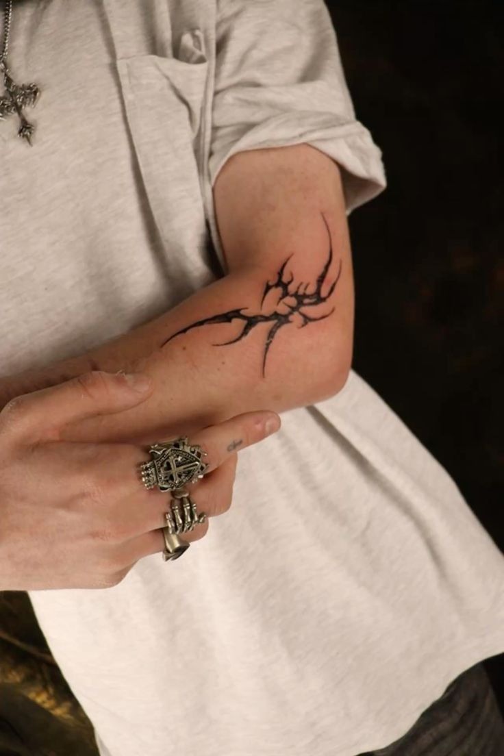 Inked Finger Vine Sigil Tattoo Design