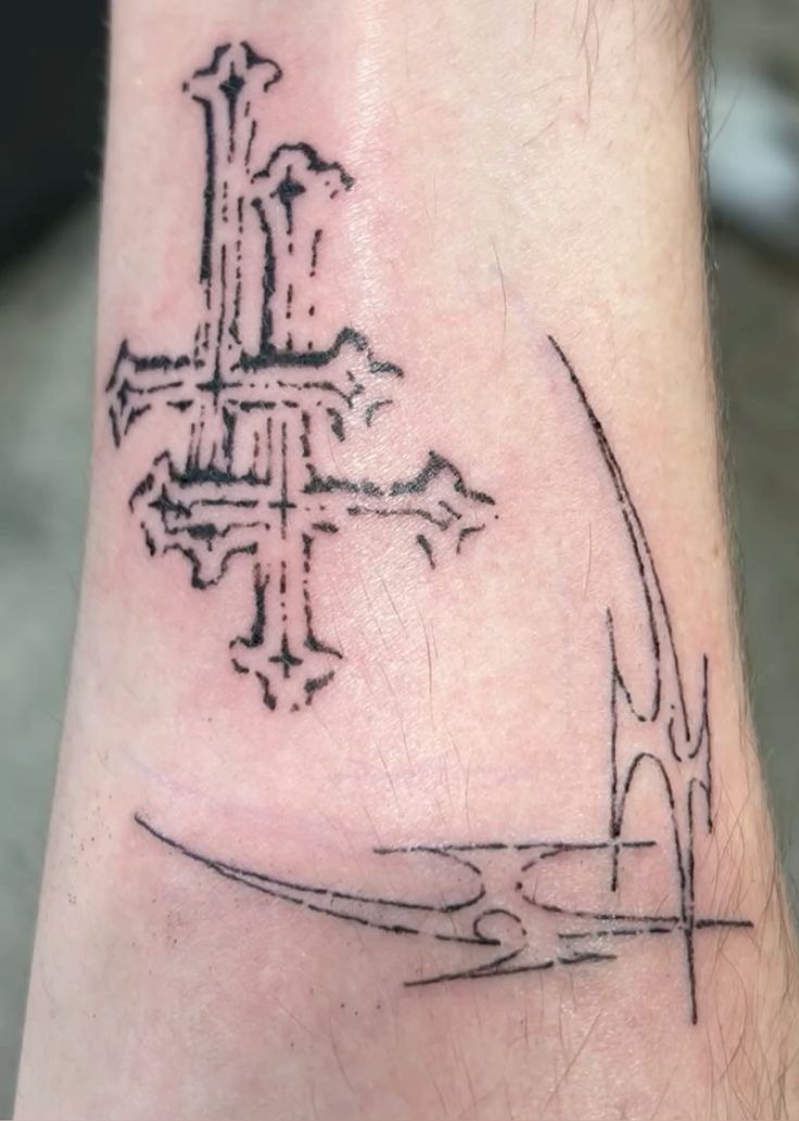 Mirror Wrist Sigils Tattoo Design