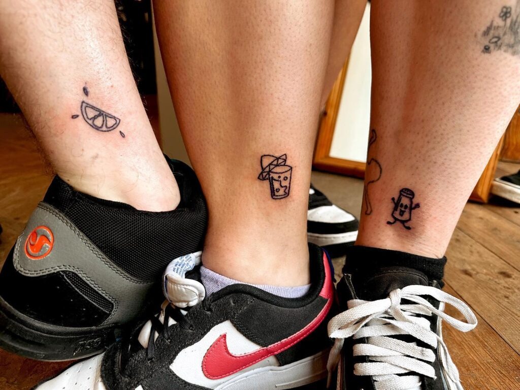 Fun Tequila-Themed Matching Tattoos Tattoo Design
