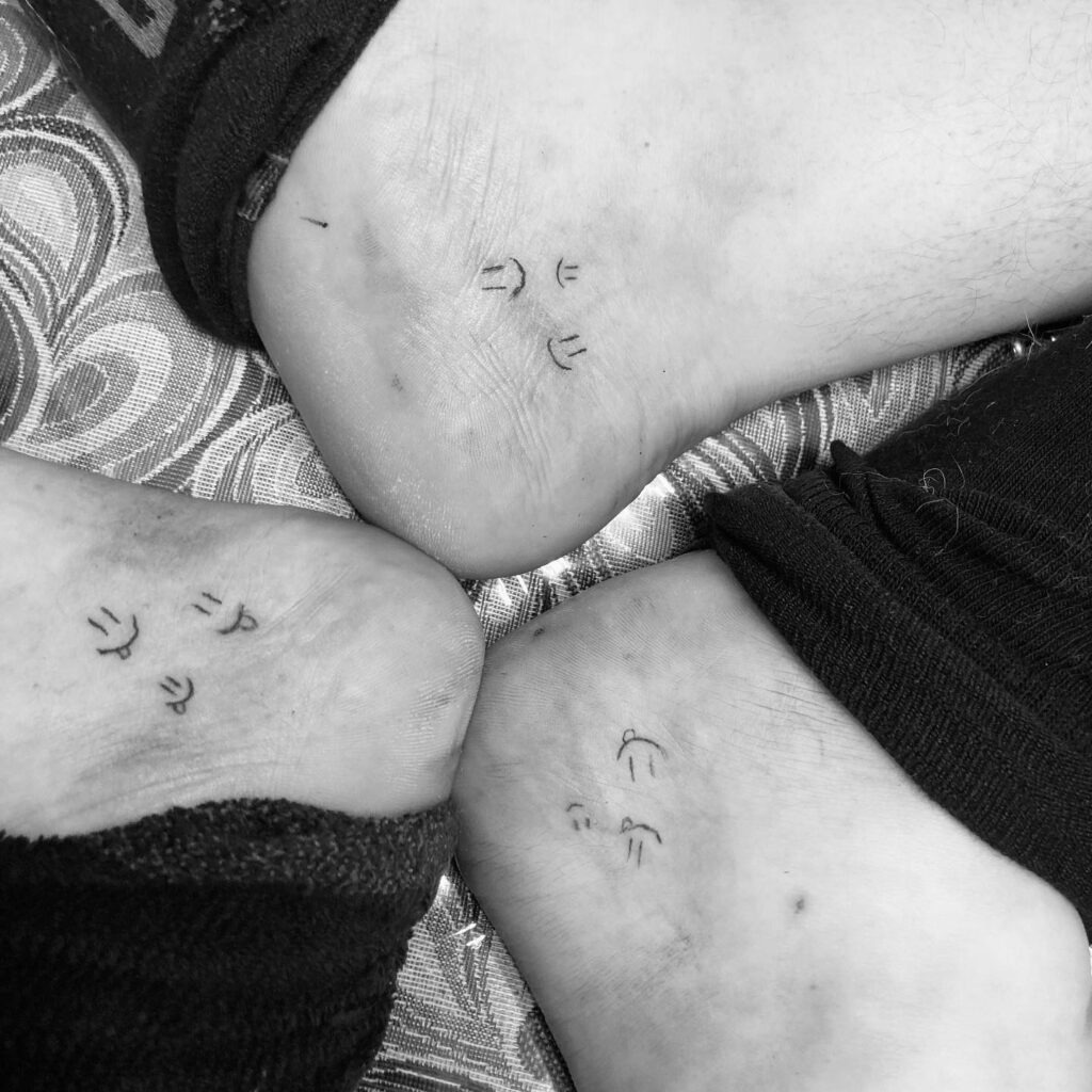 Tiny Smiley Faces Matching Tattoos Tattoo Design