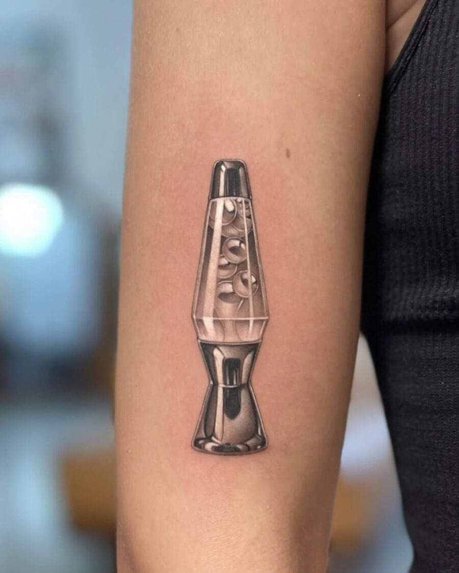 Chic Silver Ink Lava Lamp Tattoo Design Tattoo Design
