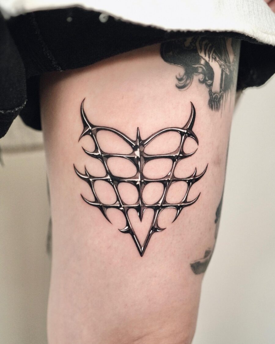 Stunning Silver Ink Geometric Tattoo Design Tattoo Design
