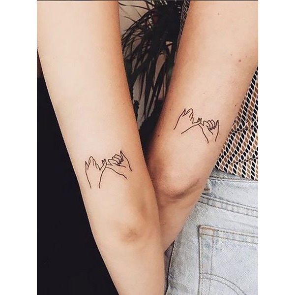Black Pinky Promise Outline Tattoo Tattoo Design
