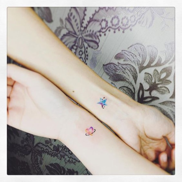 Dainty Star Heart Tattoos Tattoo Design