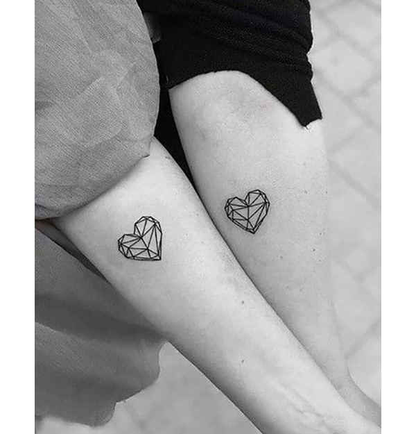 Diamond Heart Sister Tattoo Tattoo Design