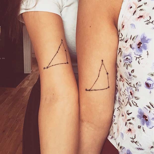 Matching Constellation Sister Tattoos Tattoo Design