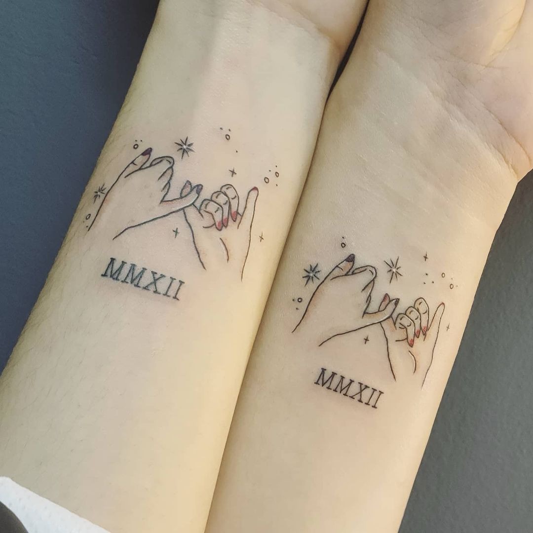 Pinky Promise Date Tattoo Design Tattoo Design