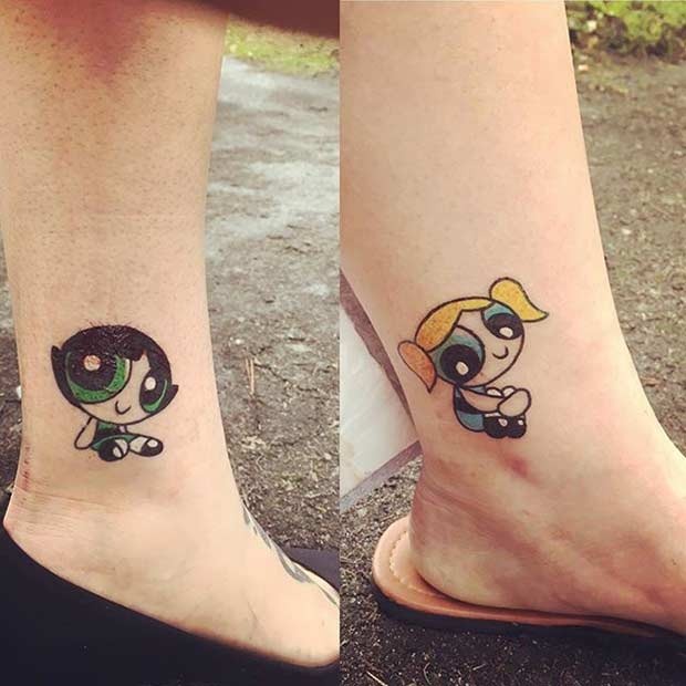 PowerPuff Girls Sister Tattoo Design Tattoo Design