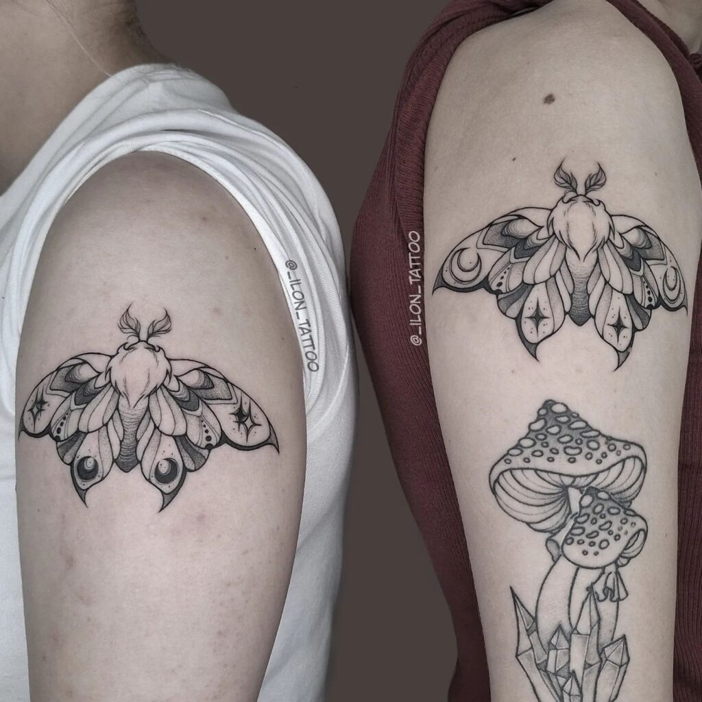 Fingerprint Hearts Tattoo Design