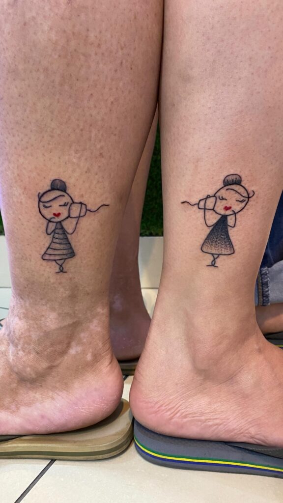 Floral Silhouettes Tattoo Design