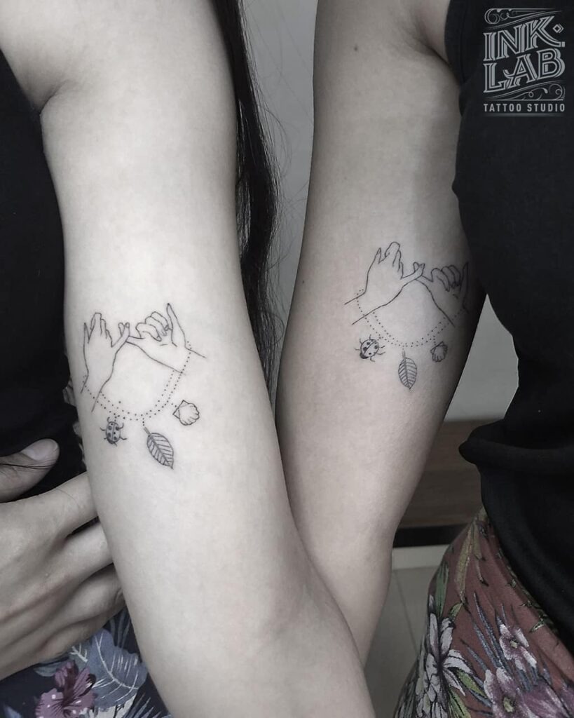 Floral Sisterhood Tattoo Design