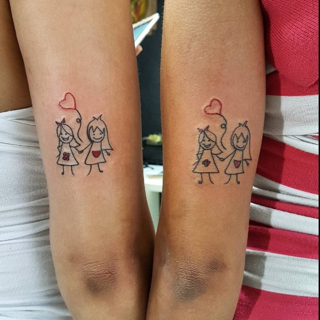 Playful Pair Tattoo Design