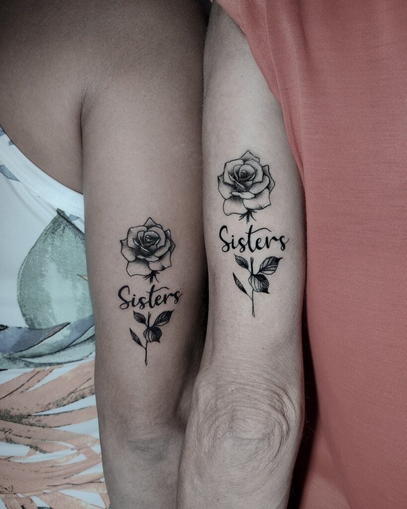 Sisters in Bloom Tattoo Design