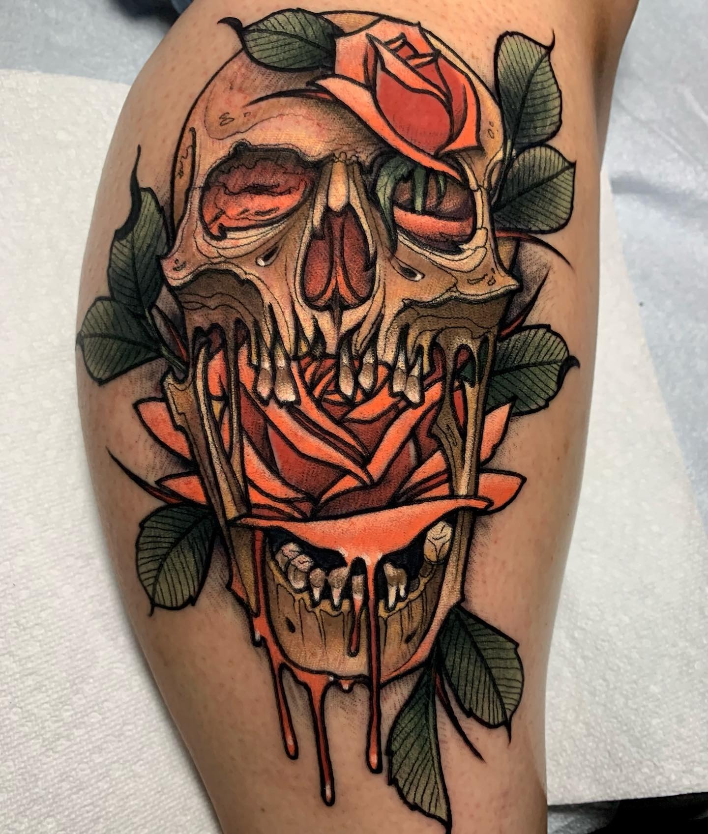 Rose Inside Skull Tattoo Tattoo Design