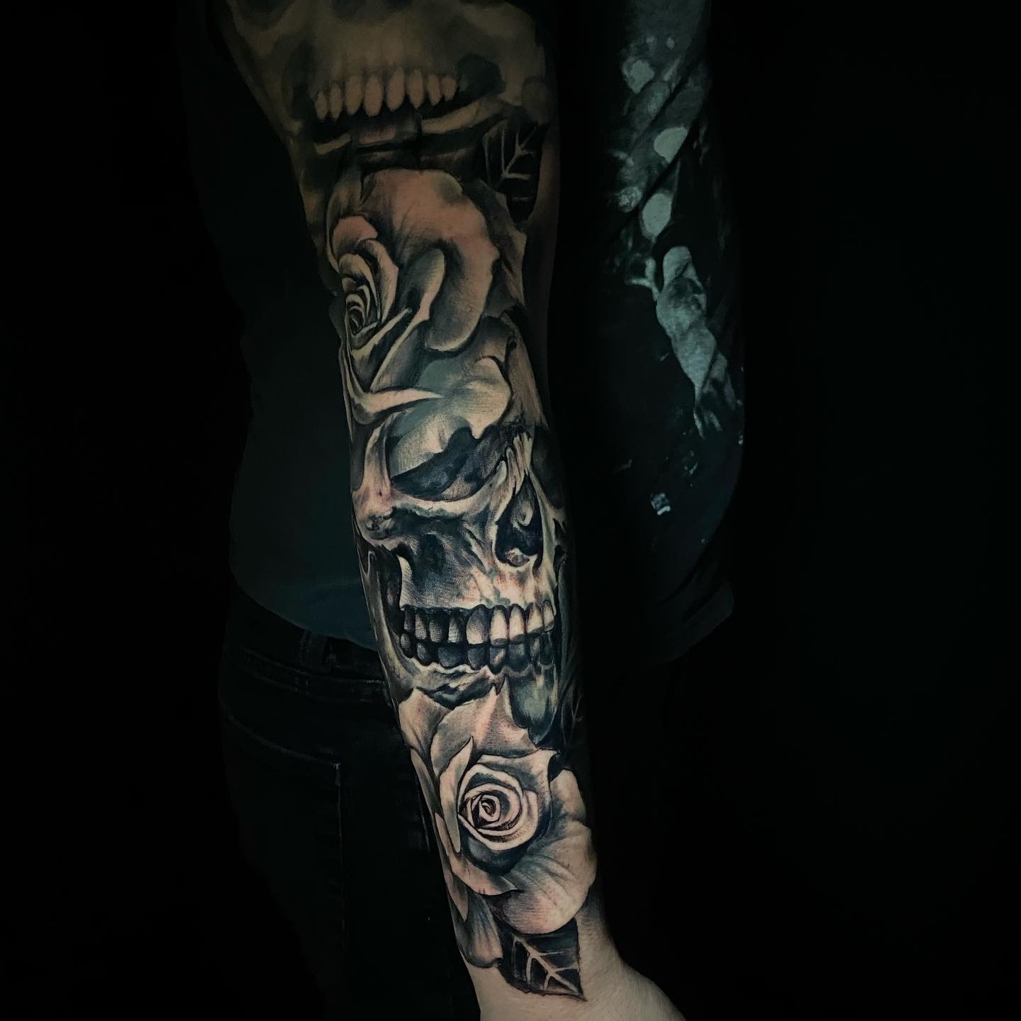 Rose Through Skull Eye Tattoo Tattoo Design