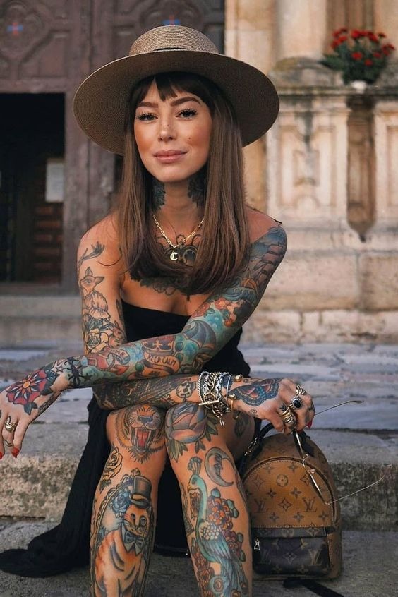 Science Fiction and Nature Collage Sleeve Tattoo Tattoo Design