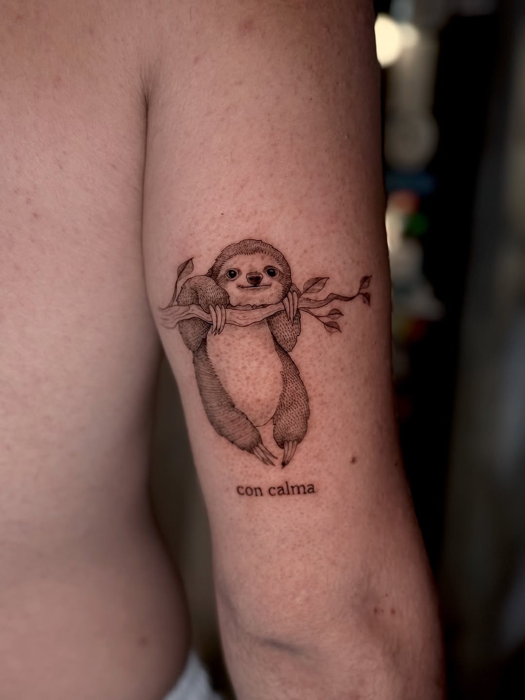 Charming sloth tattoo exuding calm vibes Tattoo Design