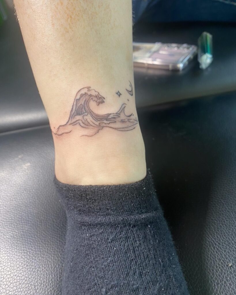 Cosmic Ocean Anklet Tattoo Tattoo Design