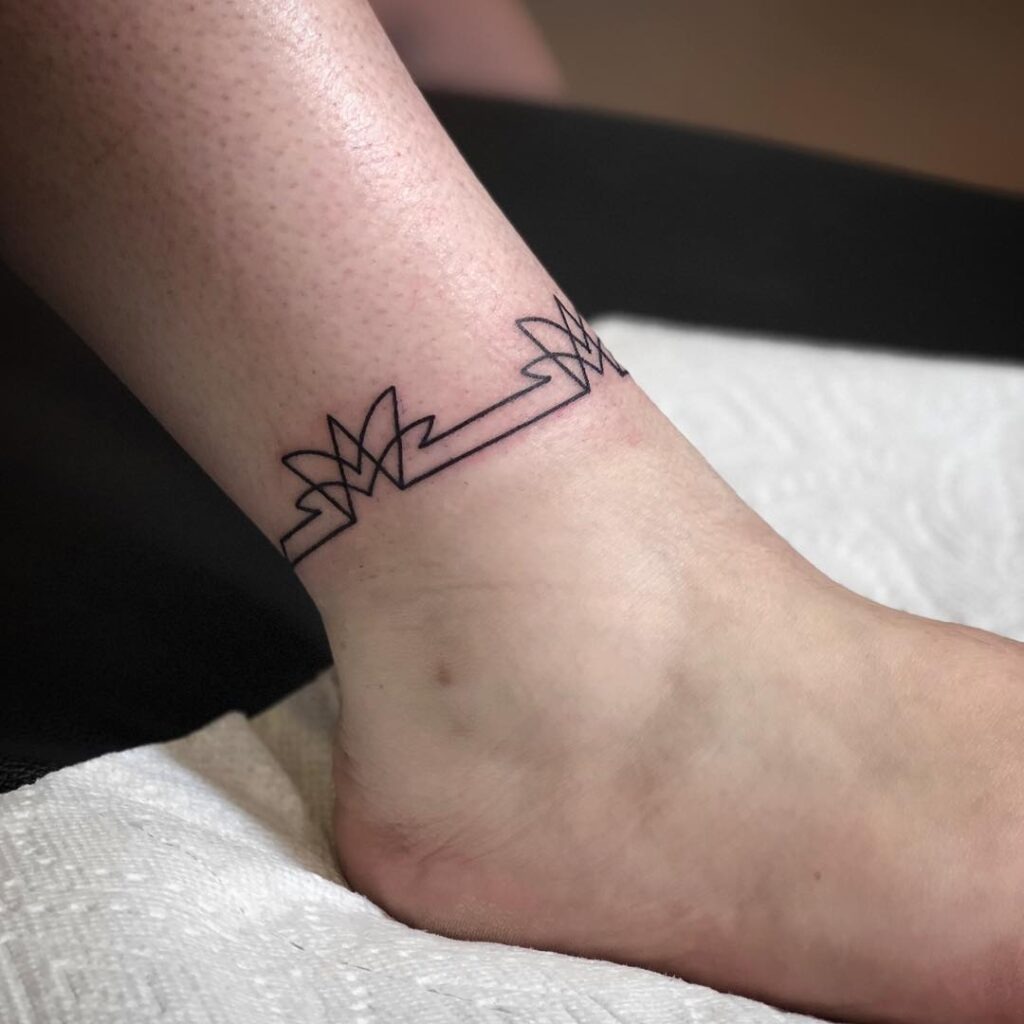 Geometric Palm Ankle Bracelet Tattoo Tattoo Design