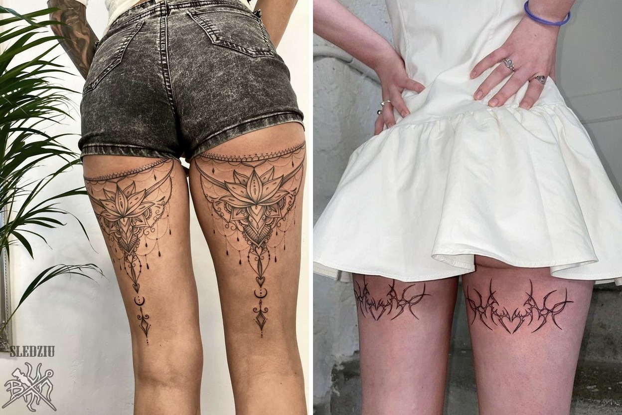 Small Back Of Thigh Tattoo Ideas That Redefine Modern Body Art Featured Lookbook Collage