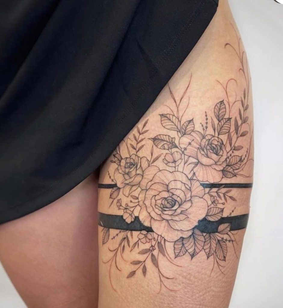 Soft Ornamental Lily Tattoo Design
