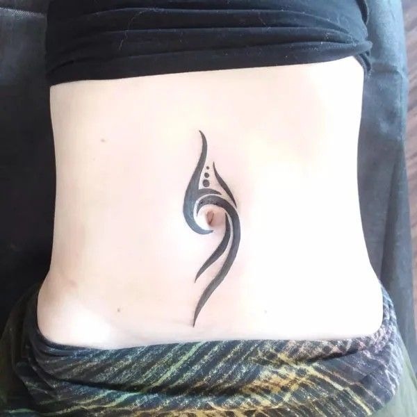 Abstract Tribal Flow Tattoo Design