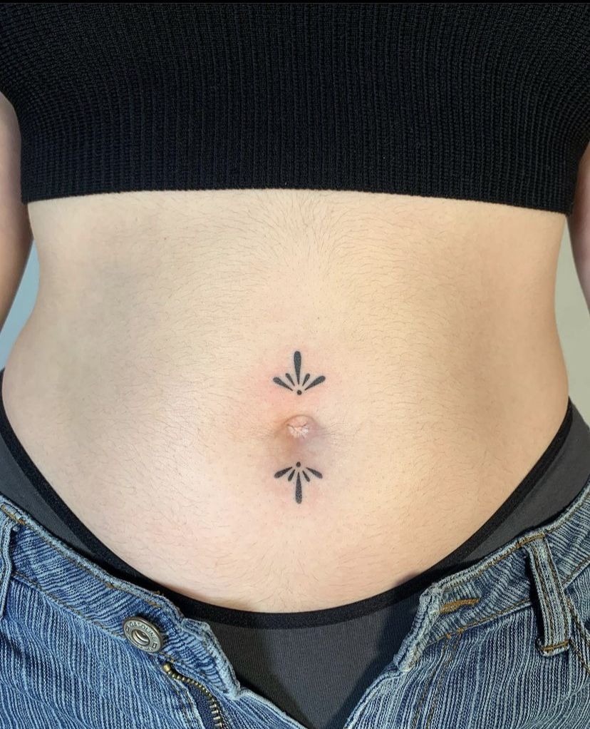 Minimal Accent Above and Below Tattoo Design