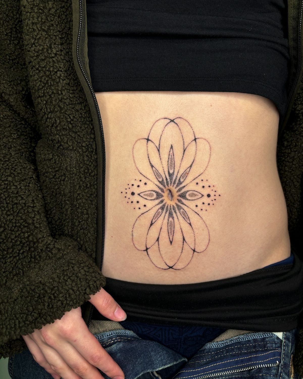 Symmetrical Mandala Flower Design Tattoo Design